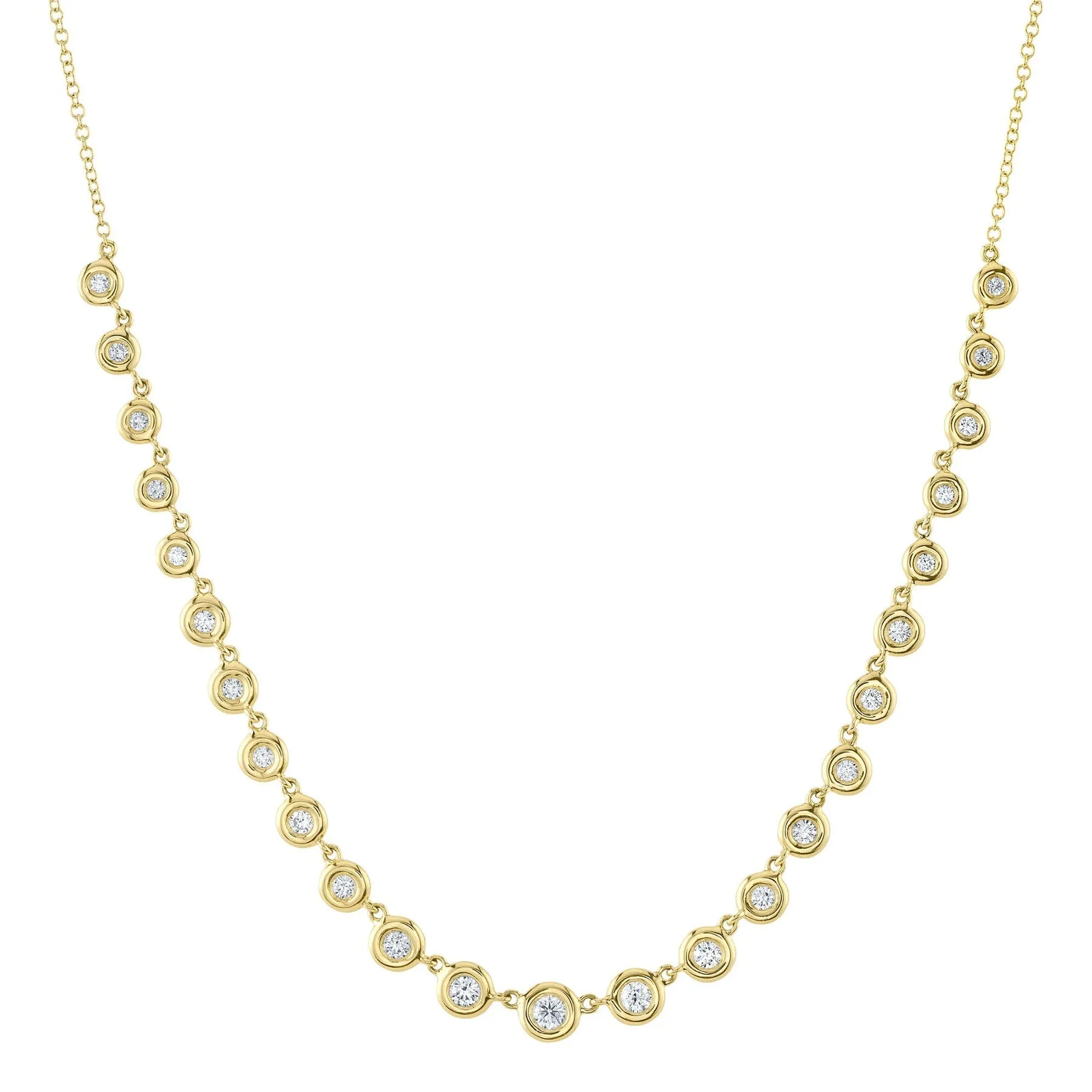 0.60CT DIAMOND BEZEL NECKLACE 