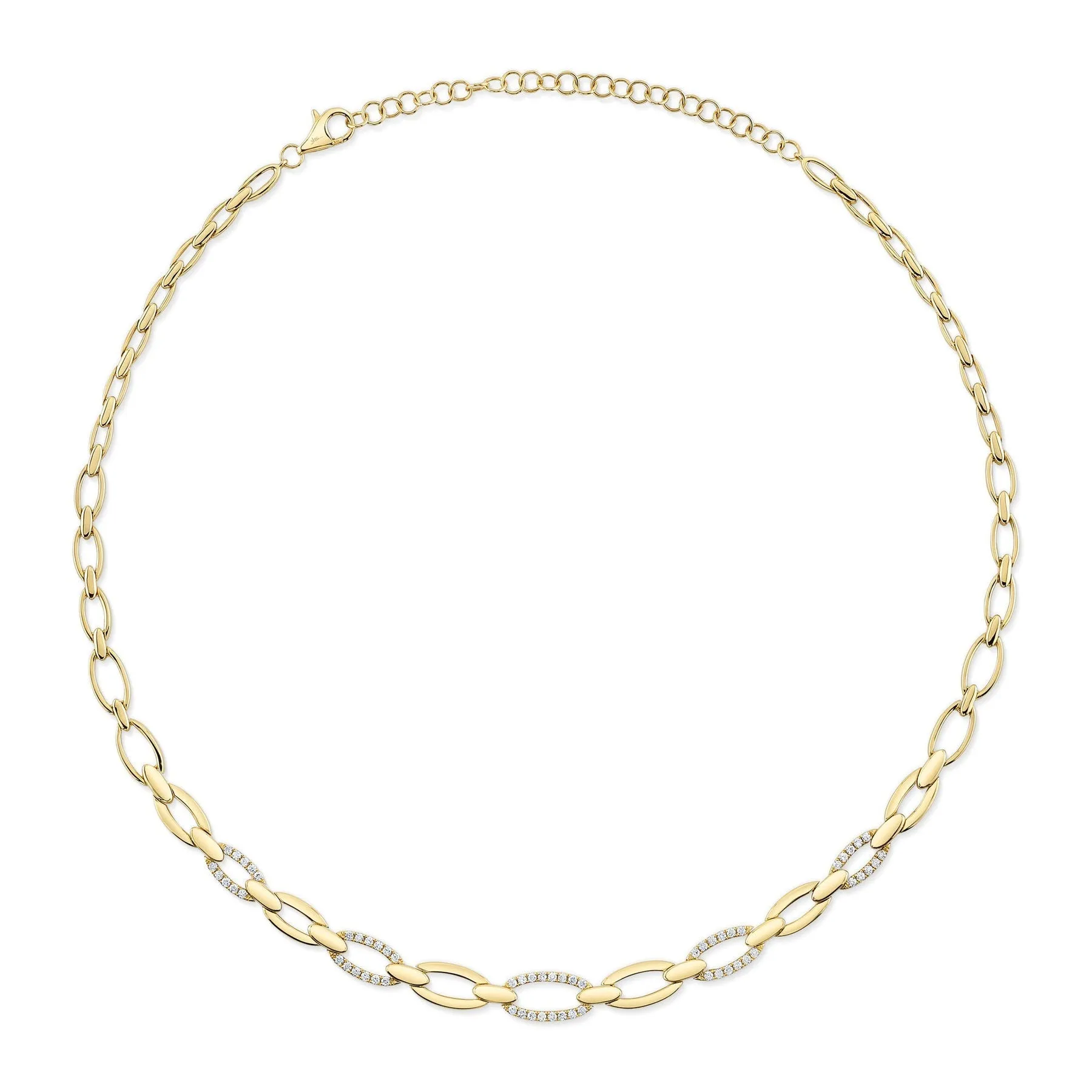 0.74CT DIAMOND LINK NECKLACE 