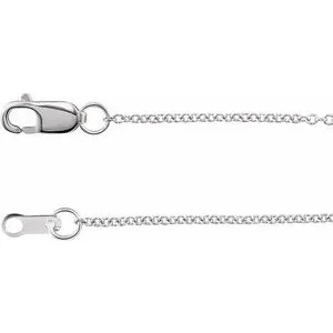 10K White 1 mm Cable 20" Chain 