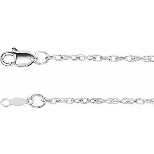10K White 1.5 mm Rope 16" Chain 