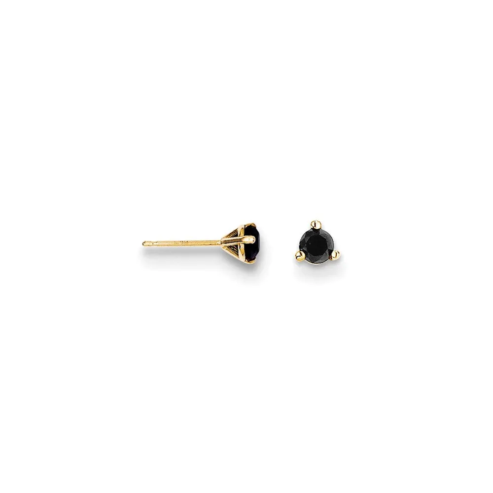 14k Black Diamond Stud Earrings 