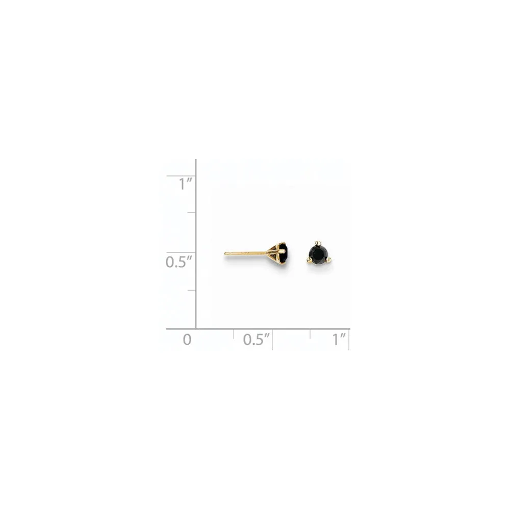 14k Black Diamond Stud Earrings