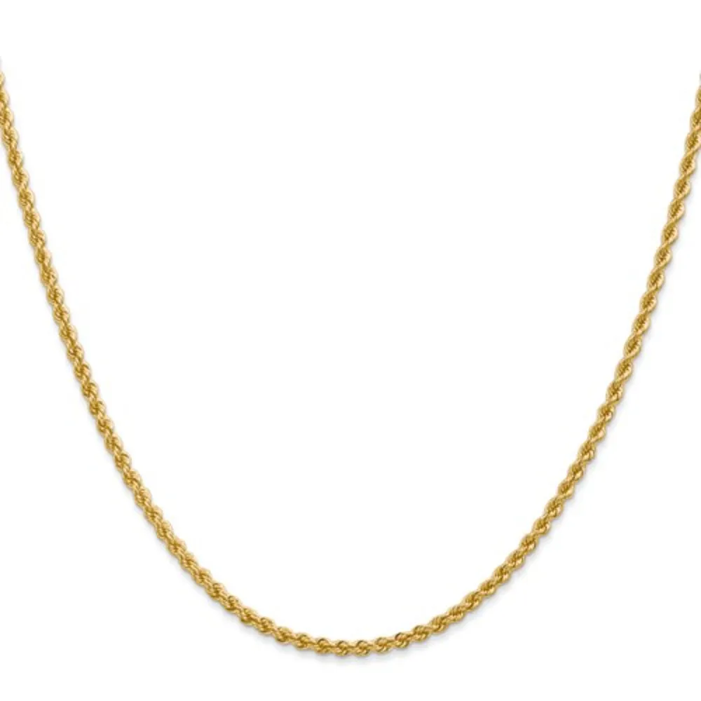14k Gold 2.25mm Rope Chain 