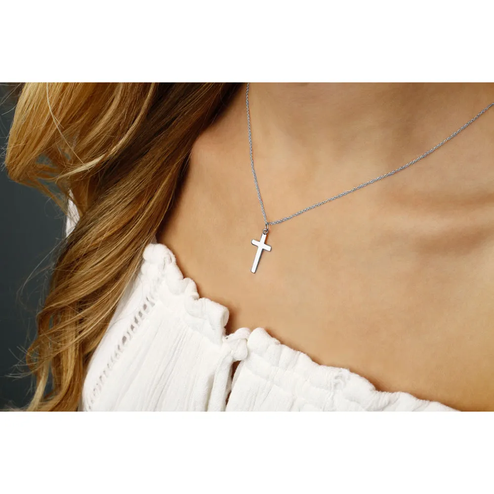 14k Gold Cross Pendant Necklace