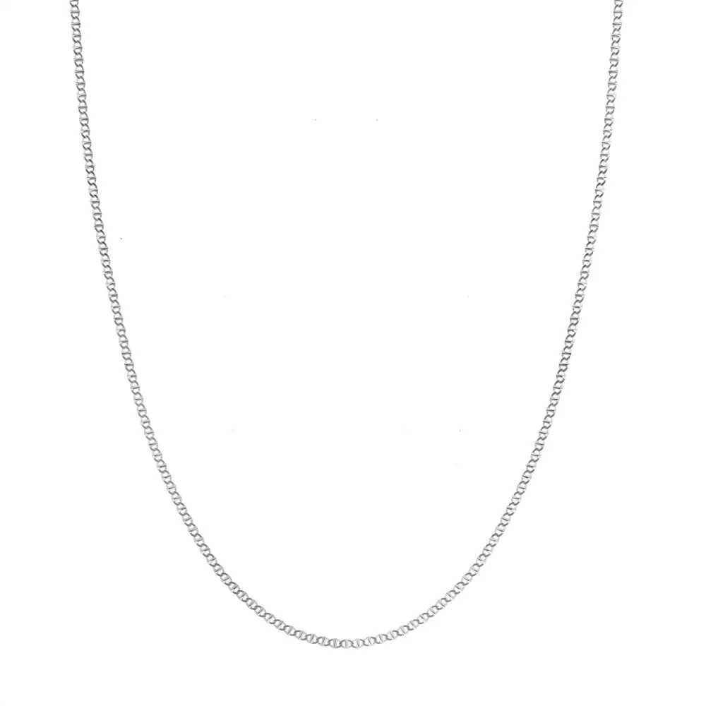 14k Gold Flat Mariner Chain 18" 