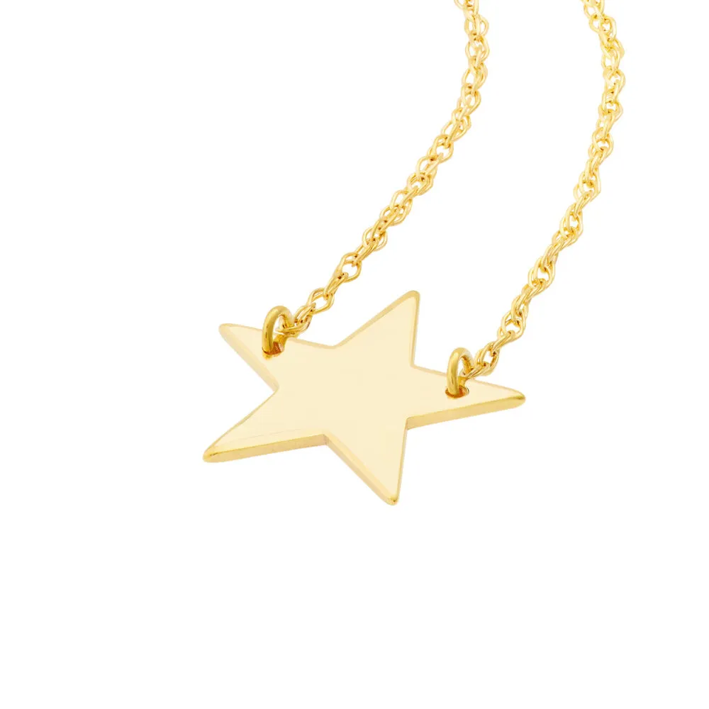 14k Gold Mini Star Pendant Necklace