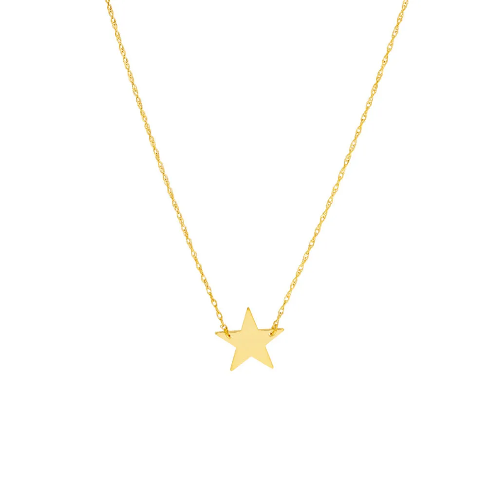 14k Gold Mini Star Pendant Necklace 