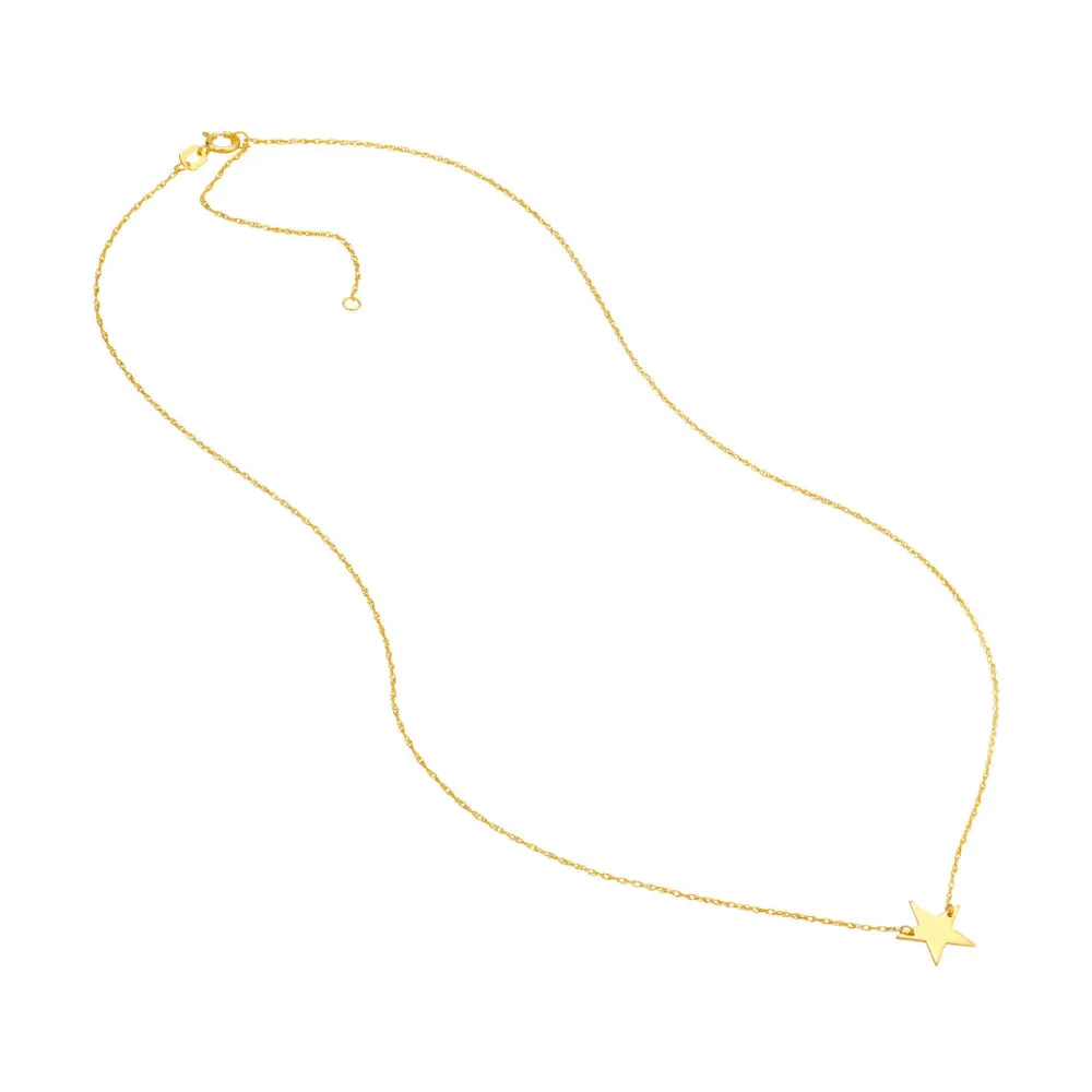 14k Gold Mini Star Pendant Necklace