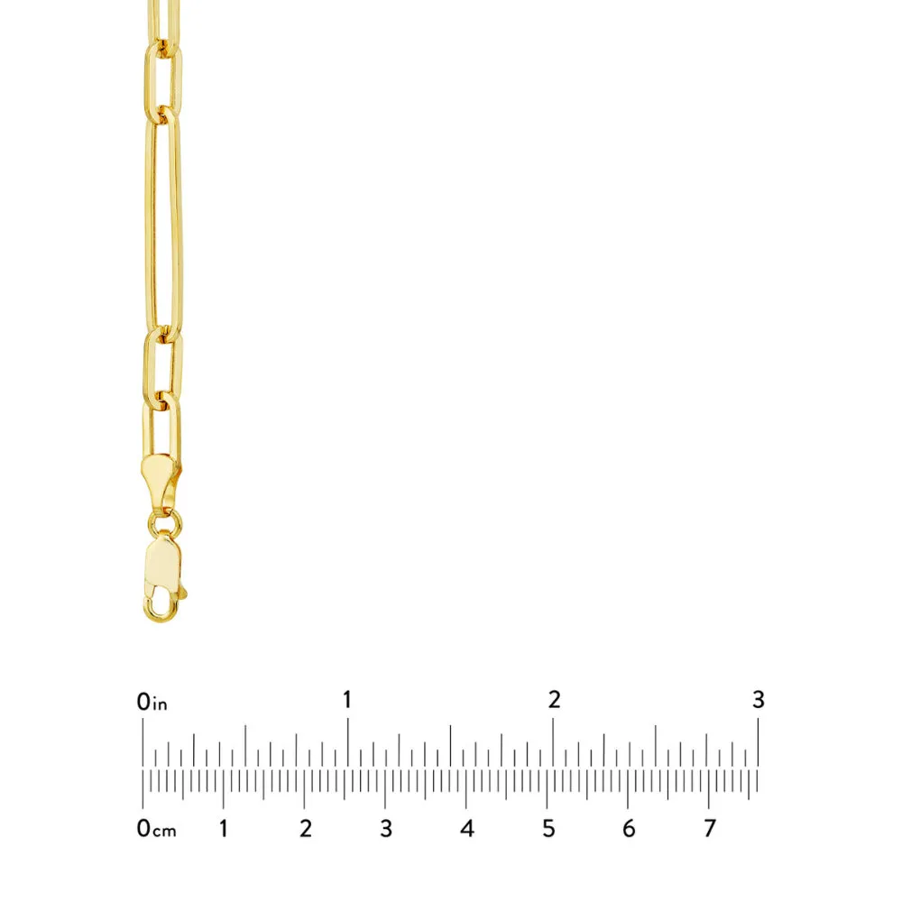 14k Gold Paper Clip Chain Necklace