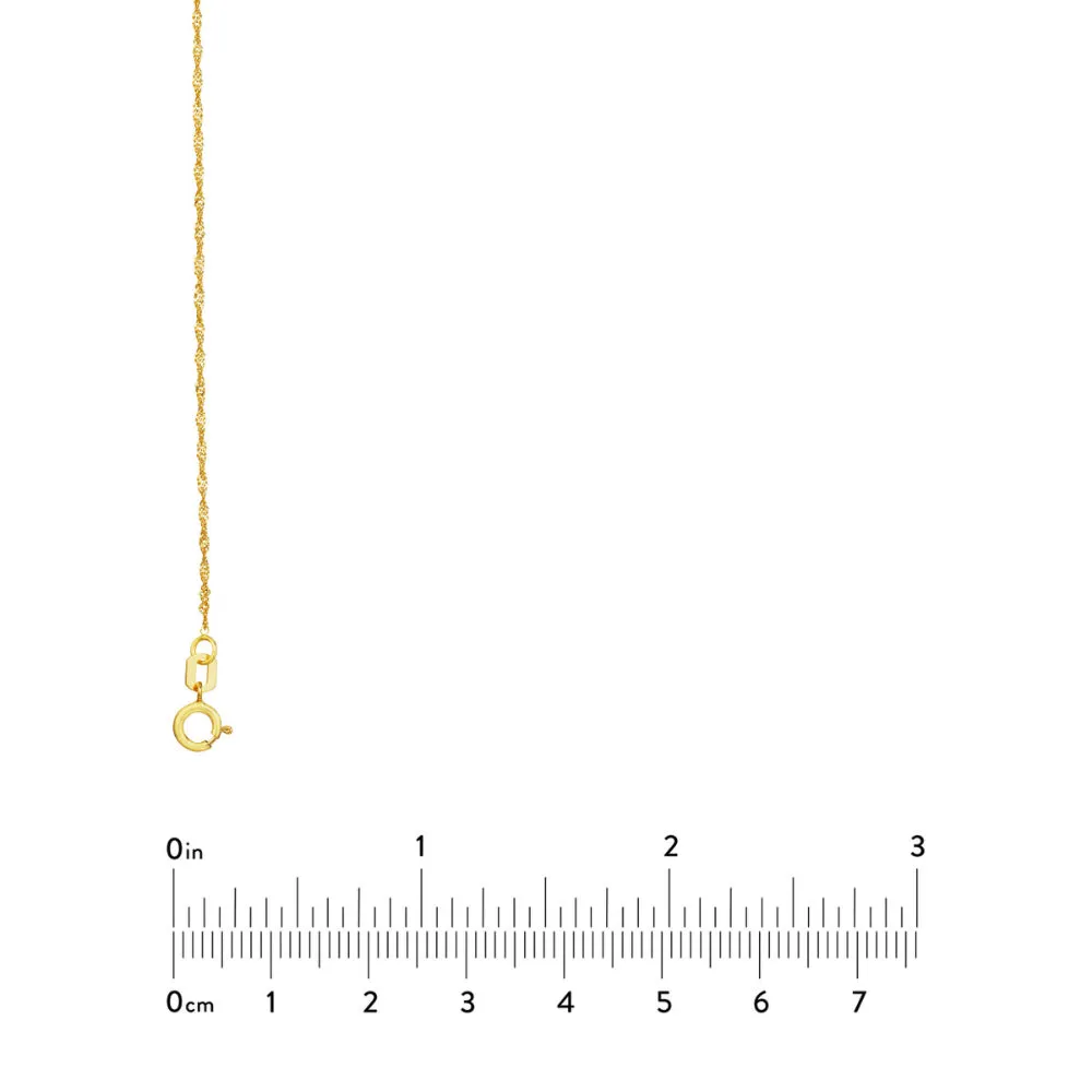 14k Gold Singapore Chain, 16"