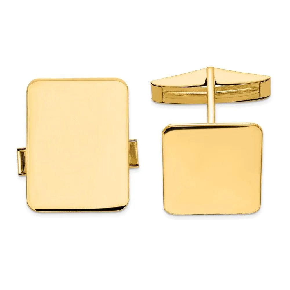 14K Rectangular Cuff Links 