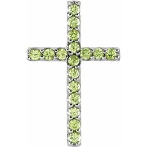 14K Yellow .06 CTW Natural Diamond Petite Cross Pendant