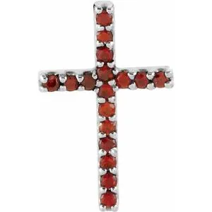 14K Yellow .06 CTW Natural Diamond Petite Cross Pendant