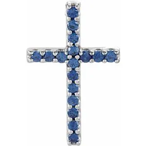 14K Yellow .06 CTW Natural Diamond Petite Cross Pendant