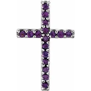 14K Yellow .06 CTW Natural Diamond Petite Cross Pendant