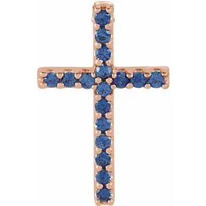 14K Yellow .06 CTW Natural Diamond Petite Cross Pendant