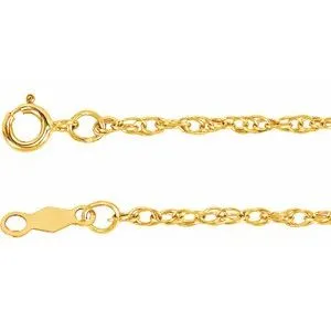 14K Yellow 1.5 mm Rope 20" Chain 