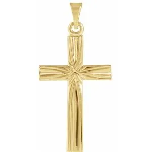 14K Yellow 22x14 mm Cross Pendant 