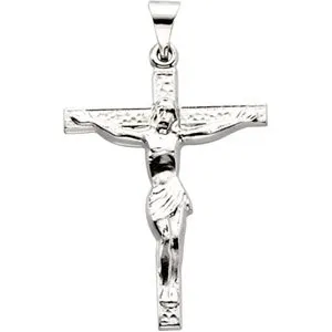 14K Yellow 24.5x19.2 mm Crucifix Pendant
