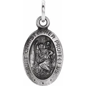 14K Yellow 25x18 mm Oval St. Christopher Medal
