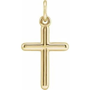 14K Yellow Cross Pendant 