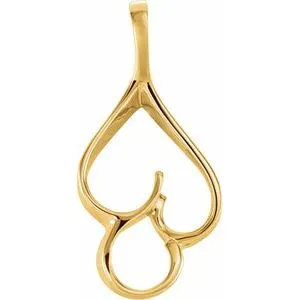 14K Yellow Freeform Pendant 