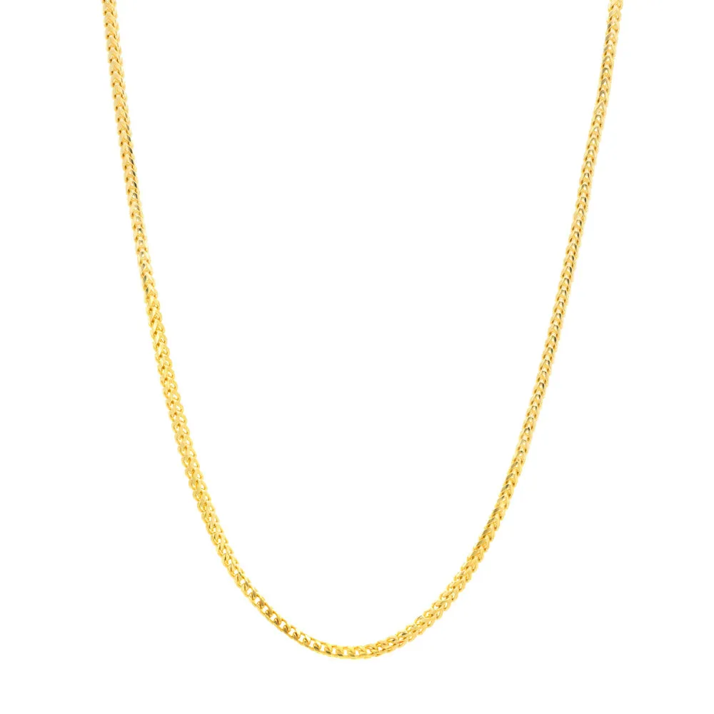 14k Yellow Gold 2.5mm Franco Chain 