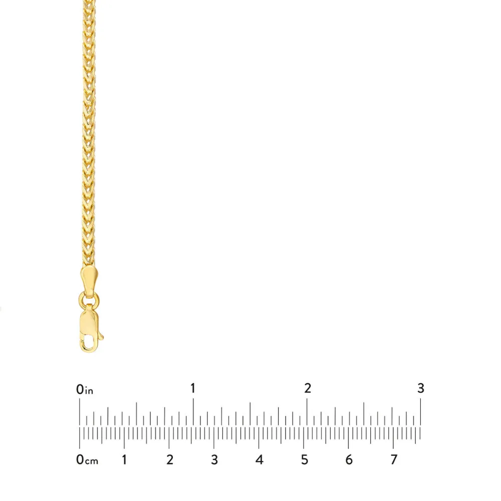 14k Yellow Gold 2.5mm Franco Chain