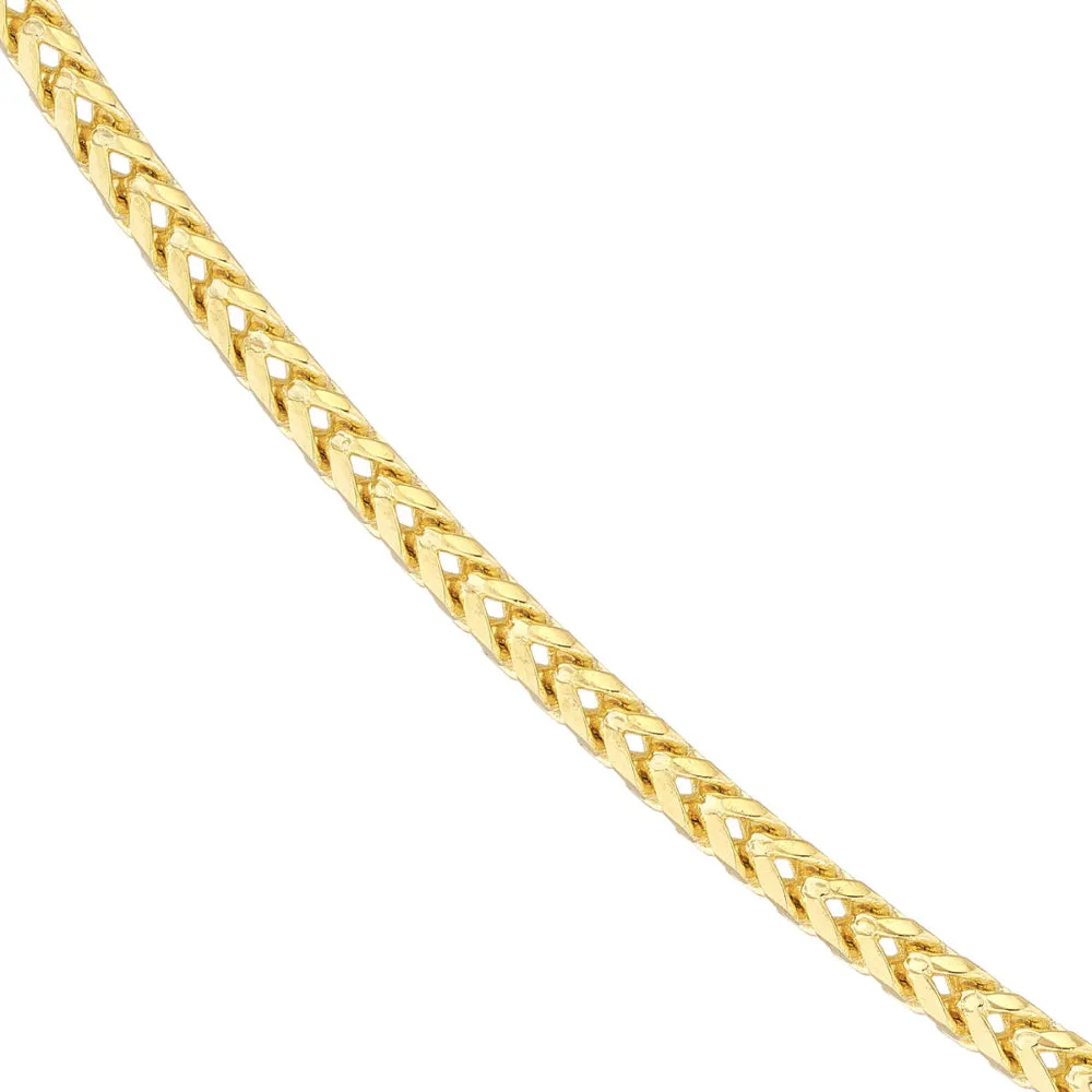 14k Yellow Gold 2.5mm Franco Chain