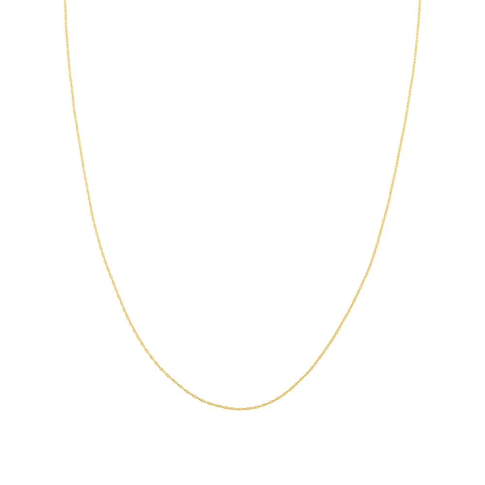 14k Yellow Gold Rope Necklace 