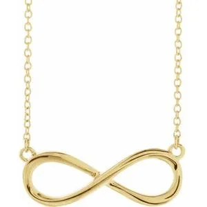 14K Yellow Infinity-Inspired 16-18" Necklace 