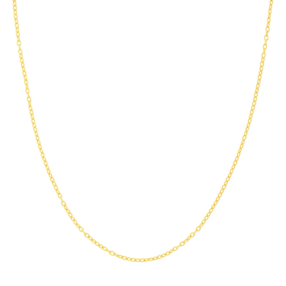 14kt 1.9mm Designer Rolo Chain, 18" 