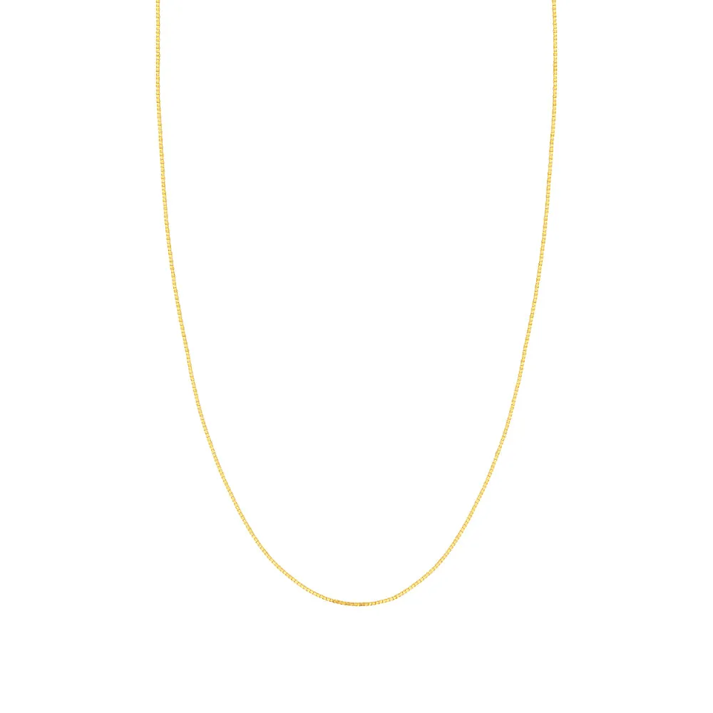 14kt Yellow Gold .96mm Box Chain, 30" 