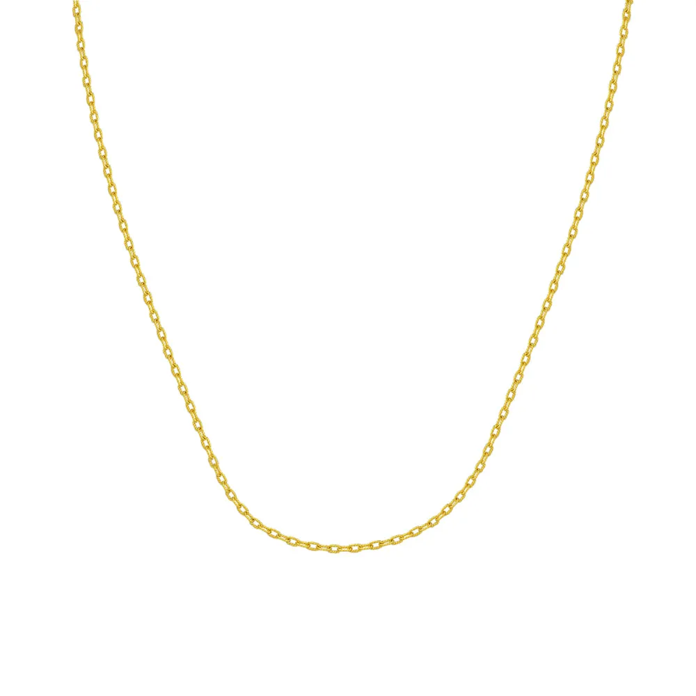 14kt Yellow Gold Designer Rolo Chain, 24" 