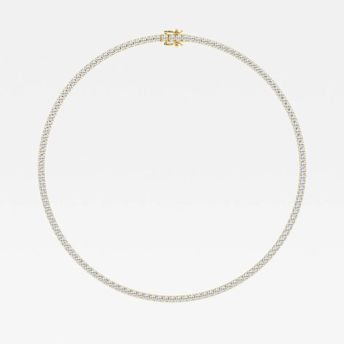 15 ctw Round Lab Grown Diamond Four-Prong Tennis Fashion Necklace