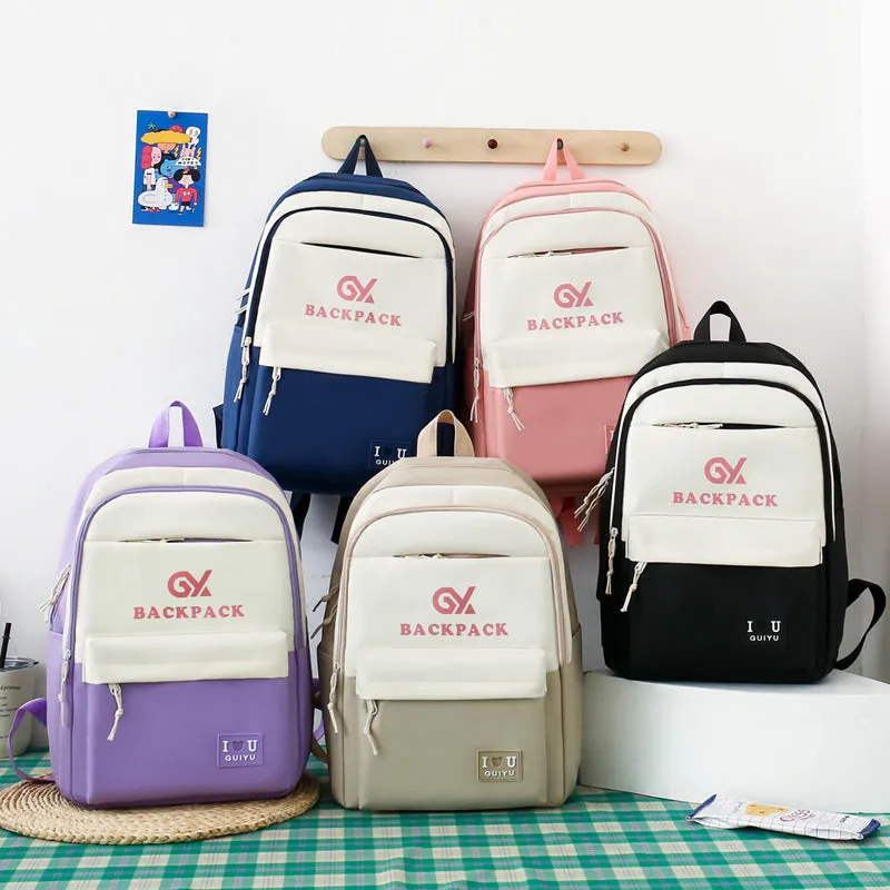 4-piece school bag large capacity backpack 