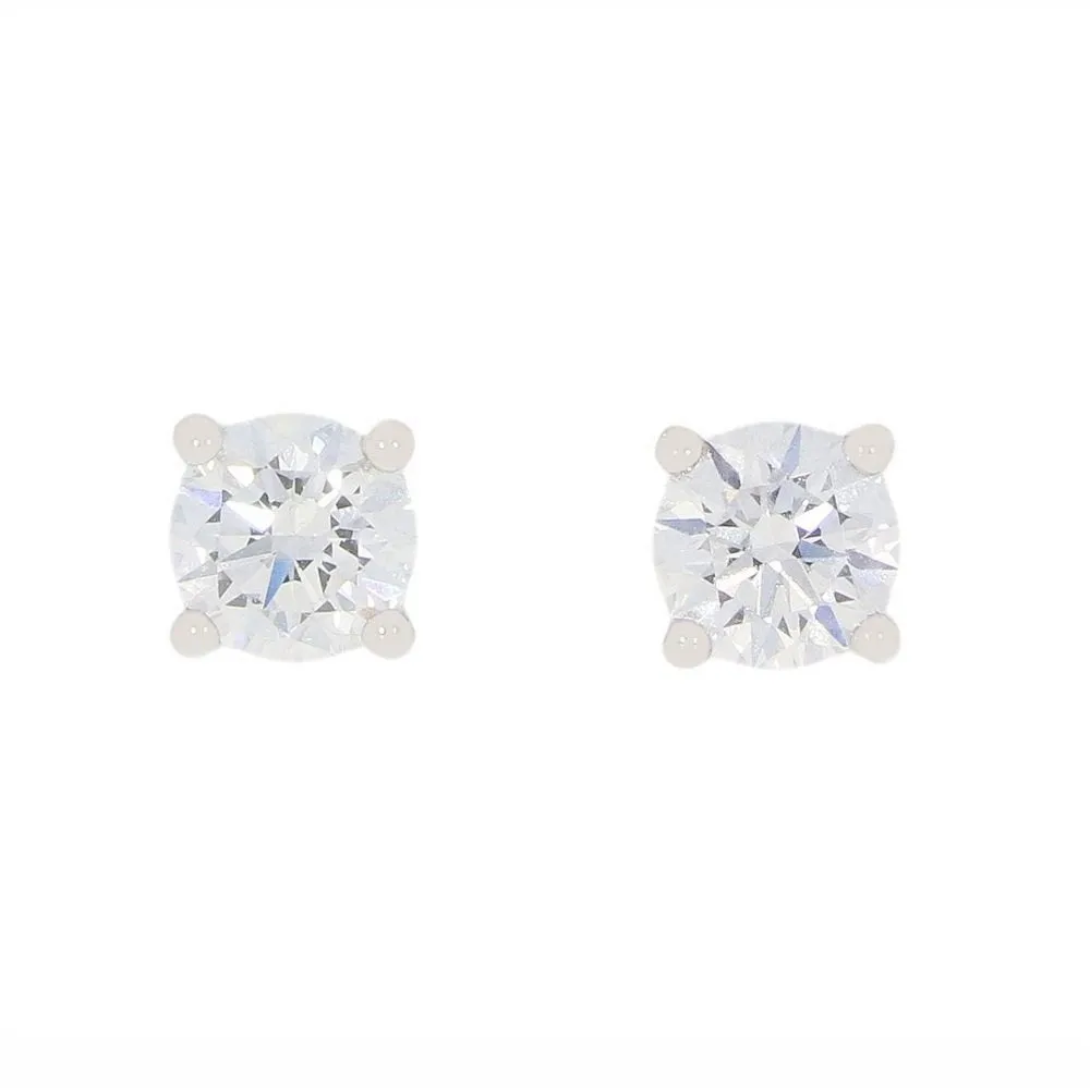 9ct White Gold 2.10cts Lab Grown Brilliant Cut Diamond Stud Earrings 