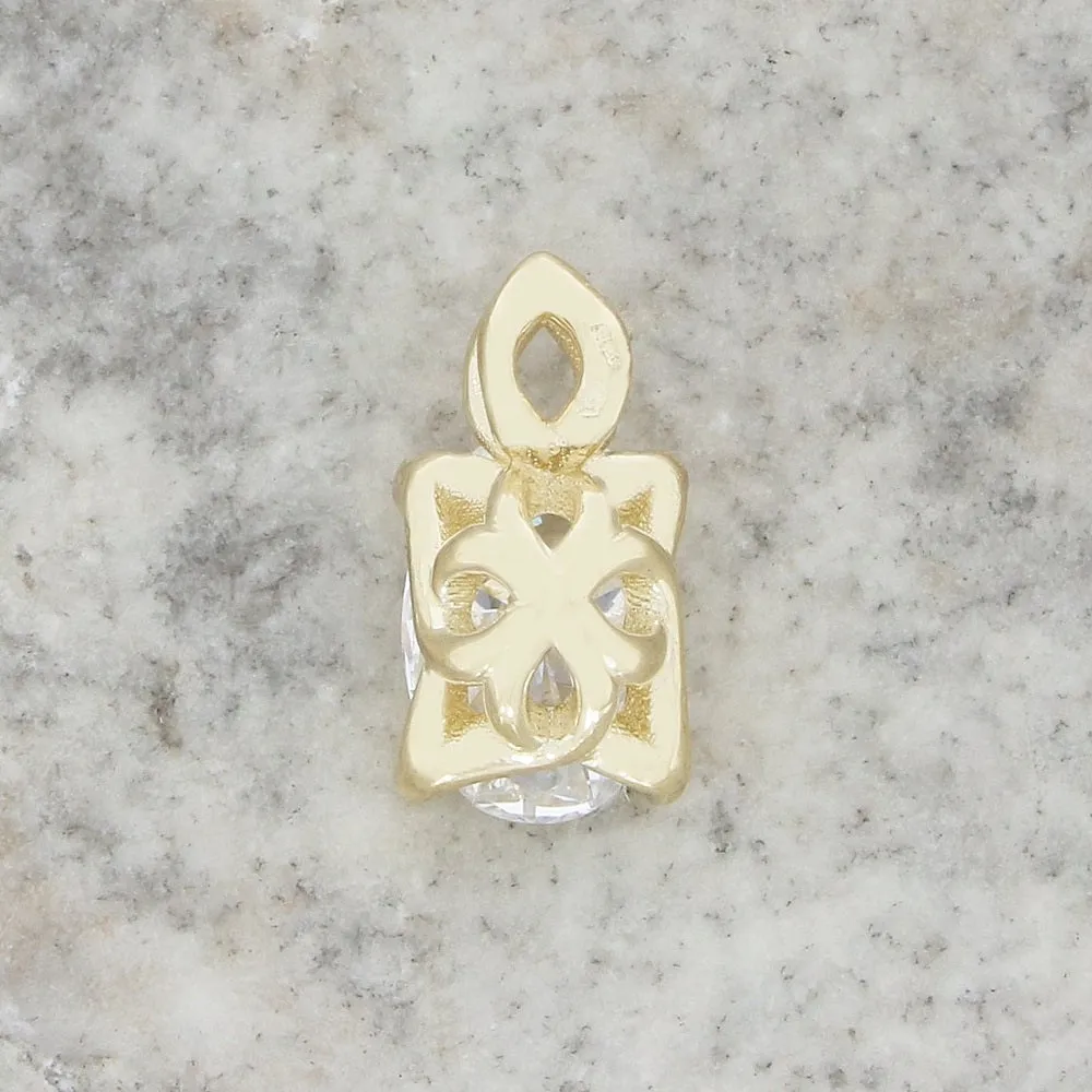 9ct Yellow Gold 2.02cts Oval Cut Lab Grown Diamond Pendant