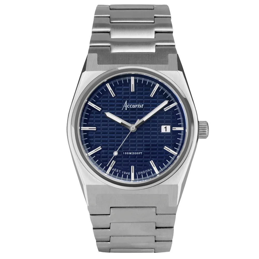 Accurist Origin Mens Bracelet Watch Blue Dial 70019 