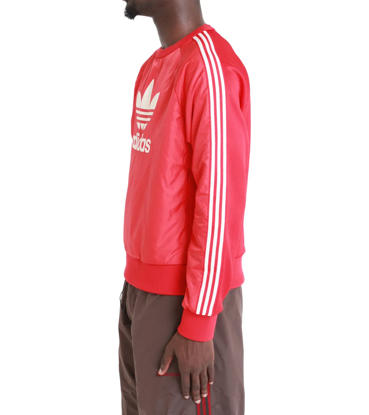 Adidas x Wales Bonner Nylon Crewneck Red