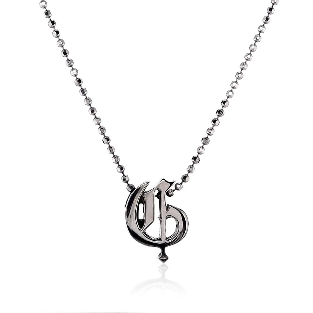 Alex Woo Origin Letter Necklace in Sterling Silver - Specify Letter