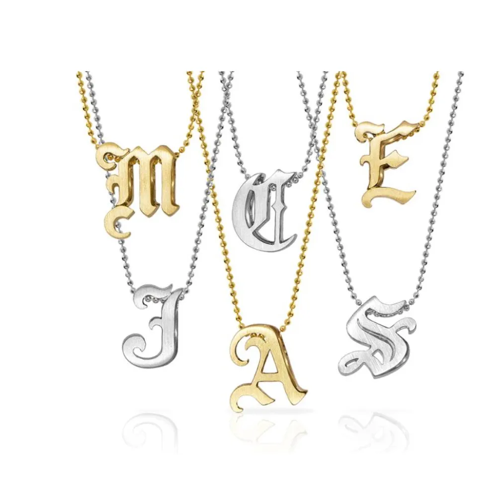 Alex Woo Origin Letter Necklace in Sterling Silver - Specify Letter 