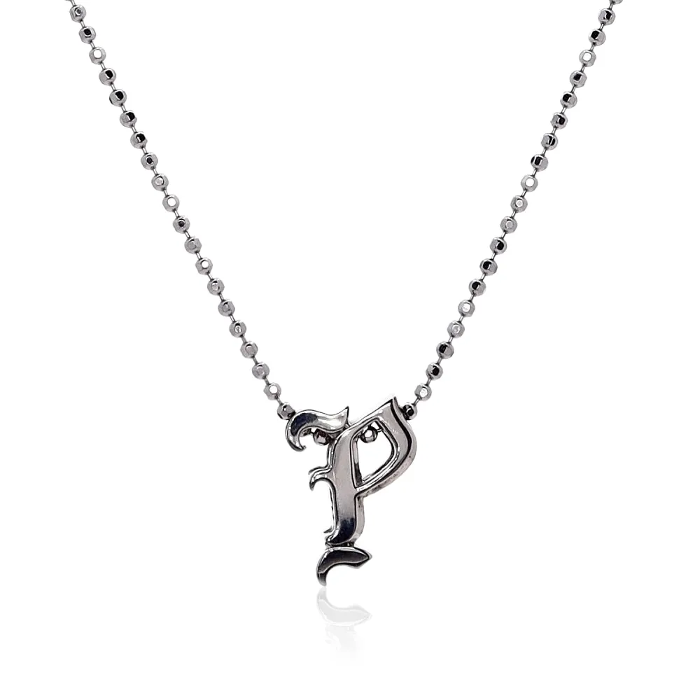 Alex Woo Origin Letter Necklace in Sterling Silver - Specify Letter