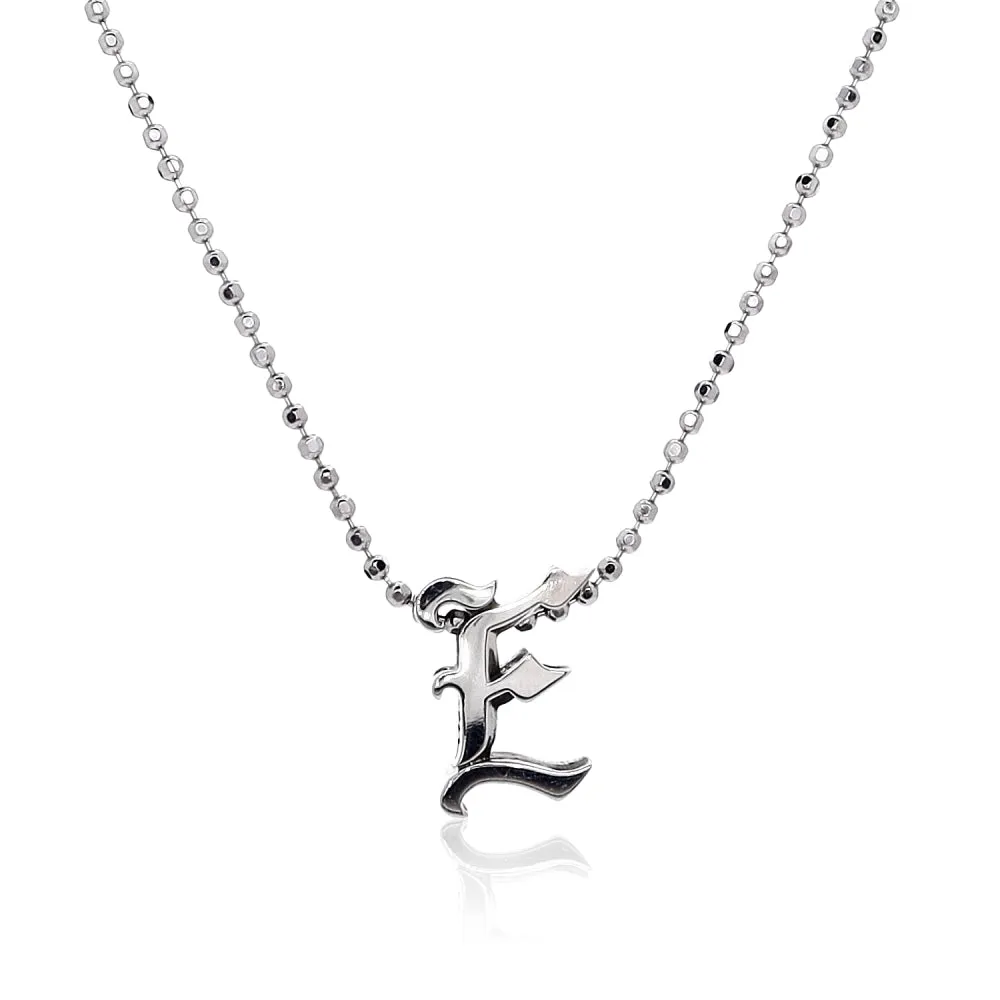 Alex Woo Origin Letter Necklace in Sterling Silver - Specify Letter