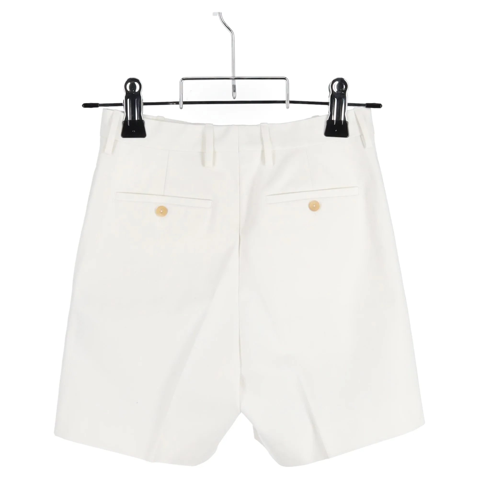 Alexander McQueen Tailored Shorts in White Cotton