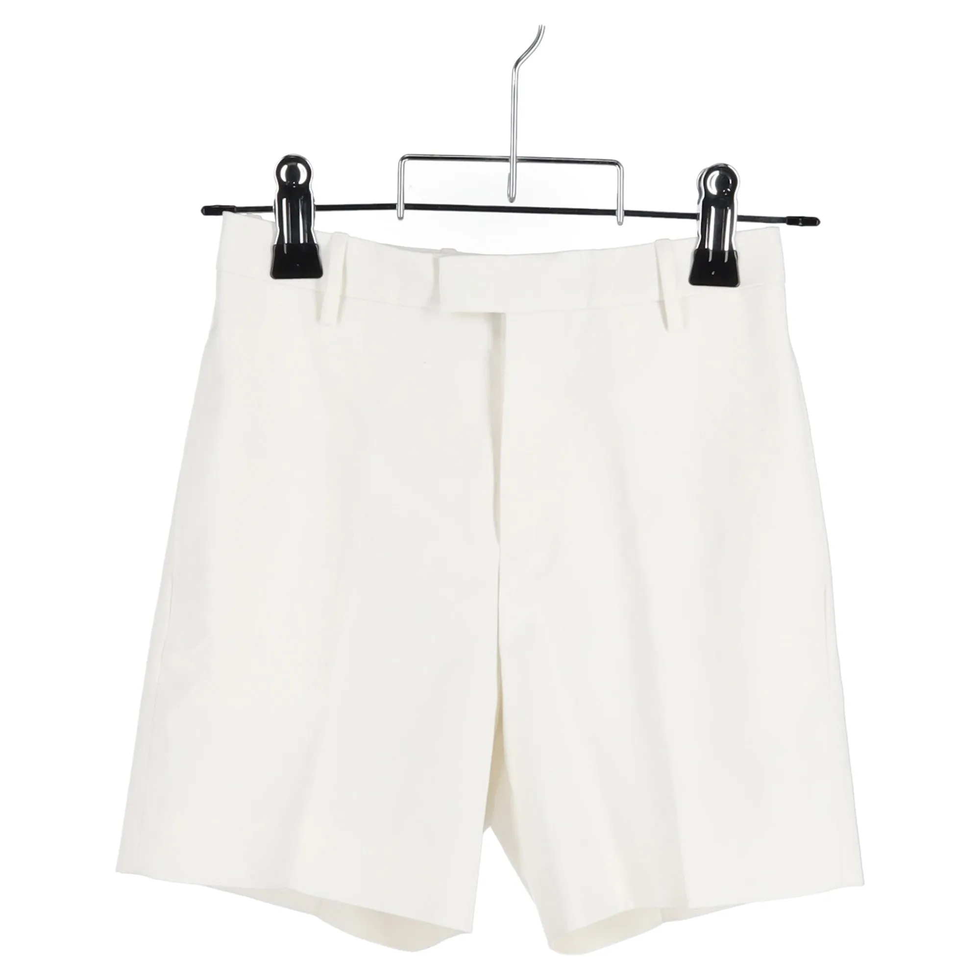 Alexander McQueen Tailored Shorts in White Cotton