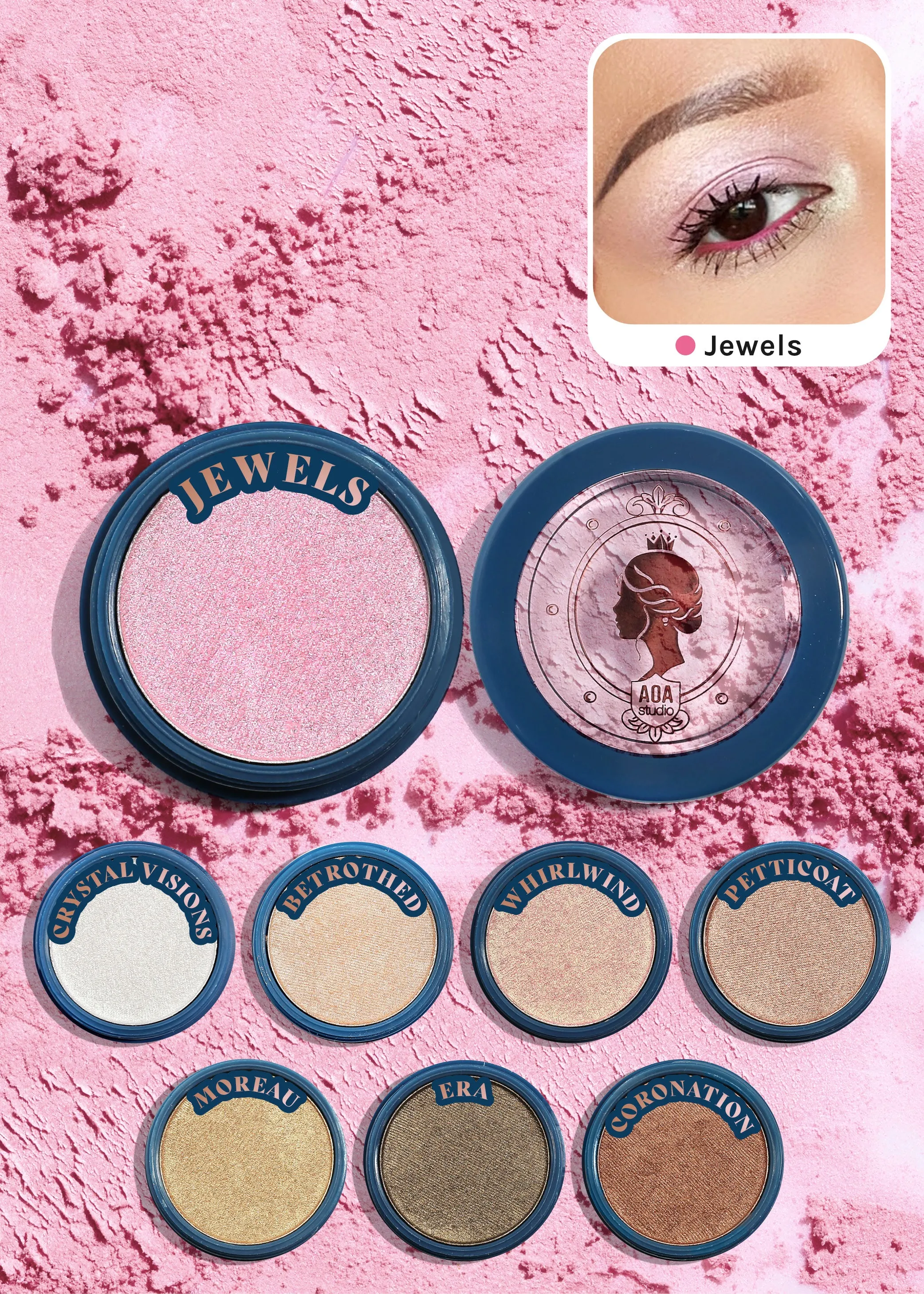 AOA Mini Sweethearts 5-Color Eyeshadow Palette,bridal eye makeup,cleopatra eye makeup