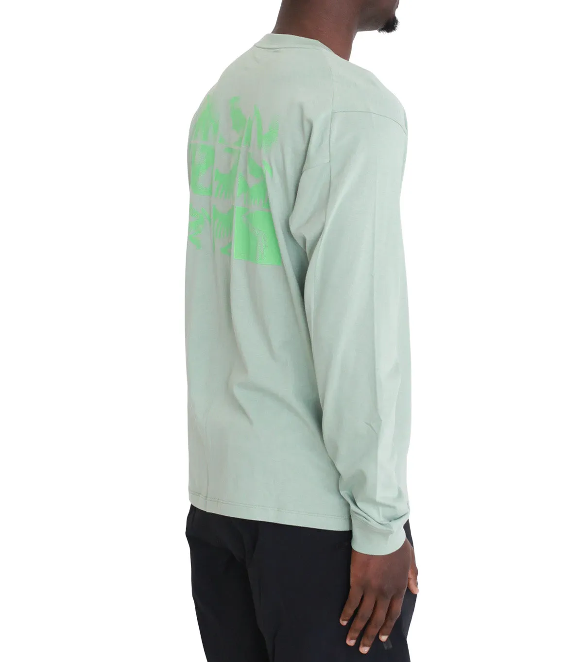 Arc'teryx Kragg Sl Cotton Bird Tile Long Sleeve Stone Green