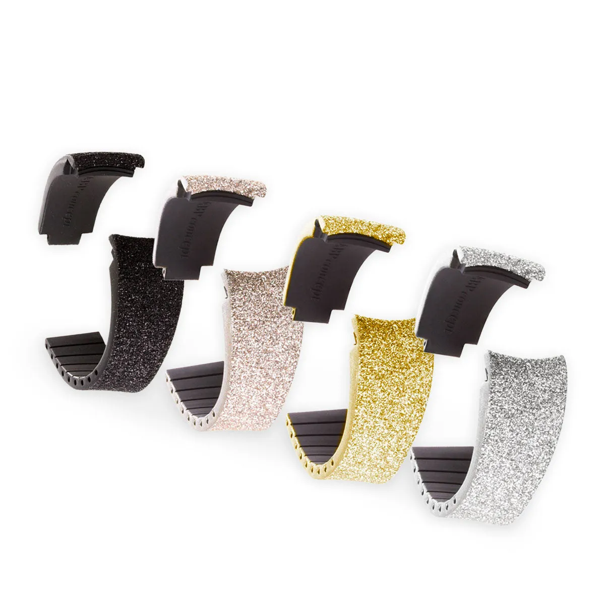 a??Rolex - R Strap leather watch band - Diamond calf (black, champagne, golden, silver)