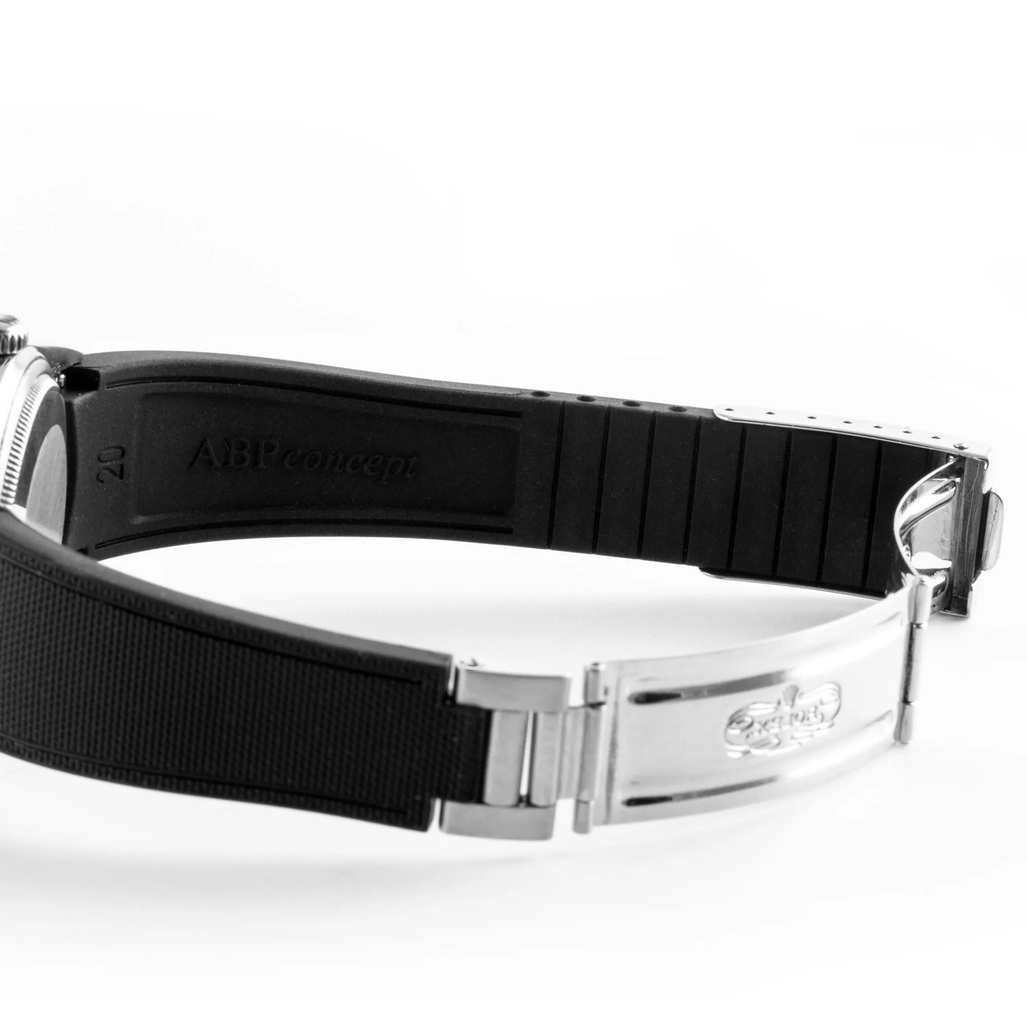 a??Rolex - R Strap Premium a?? Cordura pattern rubber watch band for Daytona & Oyster bracelet